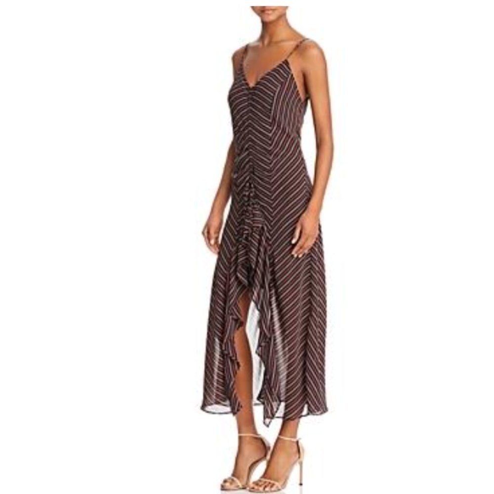 Cotton Candy LA Ruffled Striped Maxi Dress